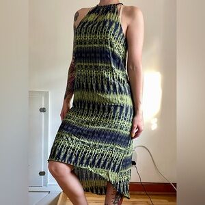 Kensie Green & Black keyhole Dress